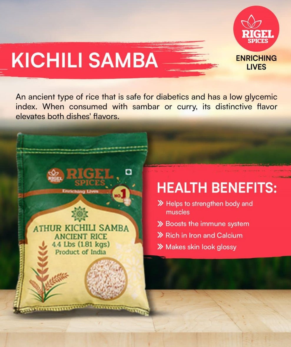 Athur Kichili Samba Rice - 4 Lbs/10 Lbs