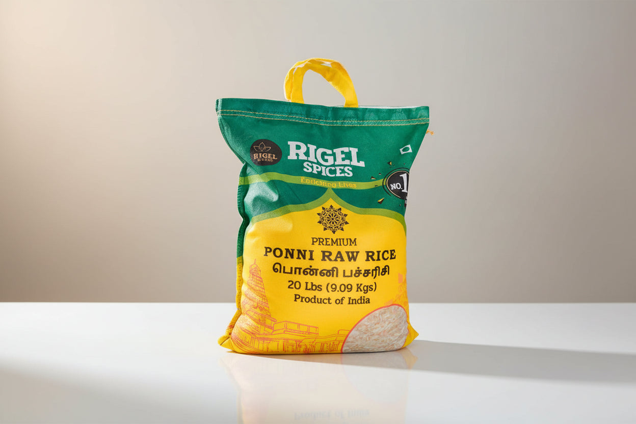 Ponni Raw Rice - 10/20 lbs