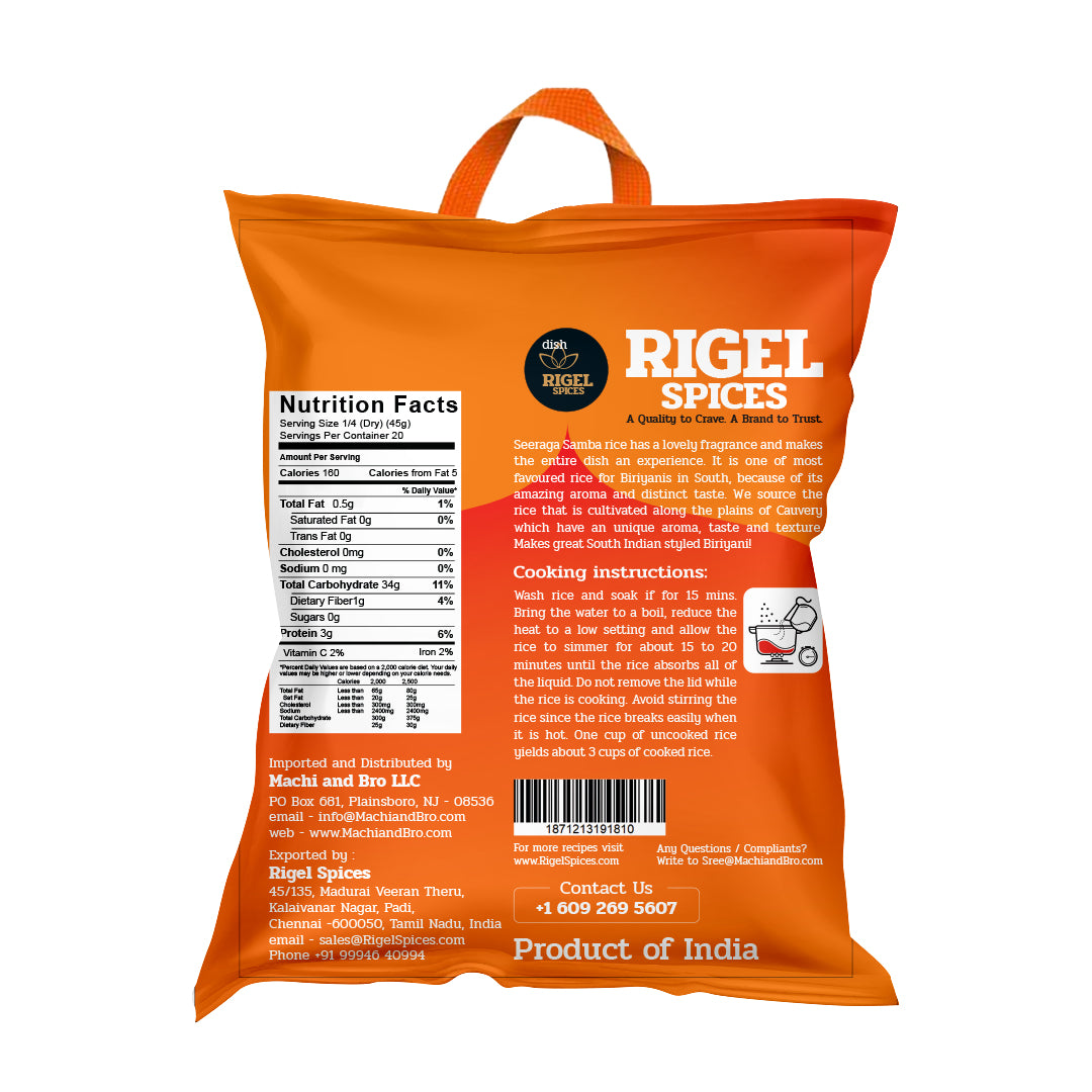 Seeraga Samba Rice - 10/55 Lbs