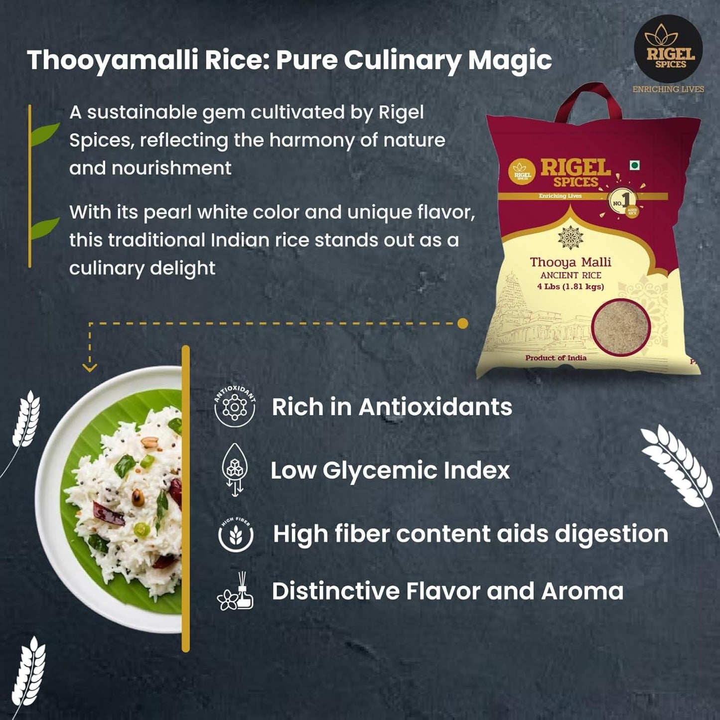 Thooyamalli (Jasmine) Rice - 4 Lbs