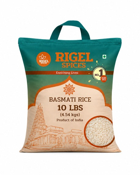 Premium Long Grain Basmati Rice - 10 Lbs