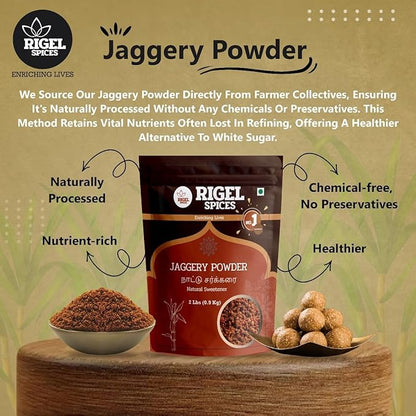 Premium Jaggery (Naatu Sakkarai) Powder - 2 Lbs
