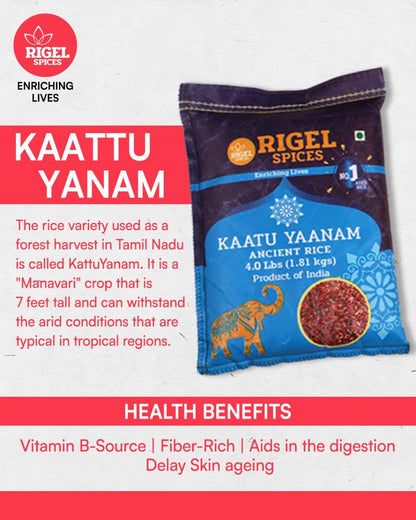 Kaatu Yaanam Rice - 4 Lbs