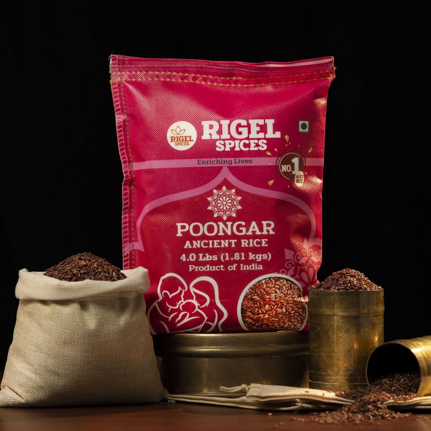 Poongar (Red) Rice - 4 lbs